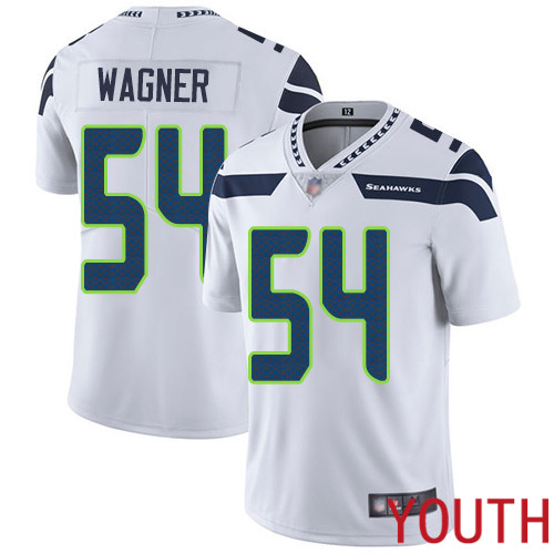 Seattle Seahawks Limited White Youth Bobby Wagner Road Jersey NFL Football #54 Vapor Untouchable->seattle seahawks->NFL Jersey